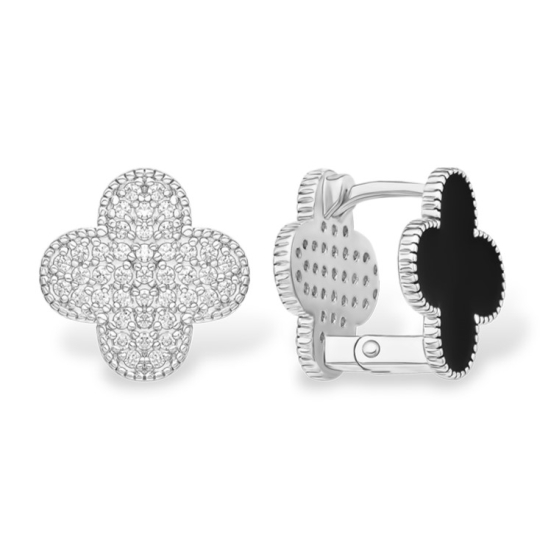 Серьги-конго из серебра с позолотой