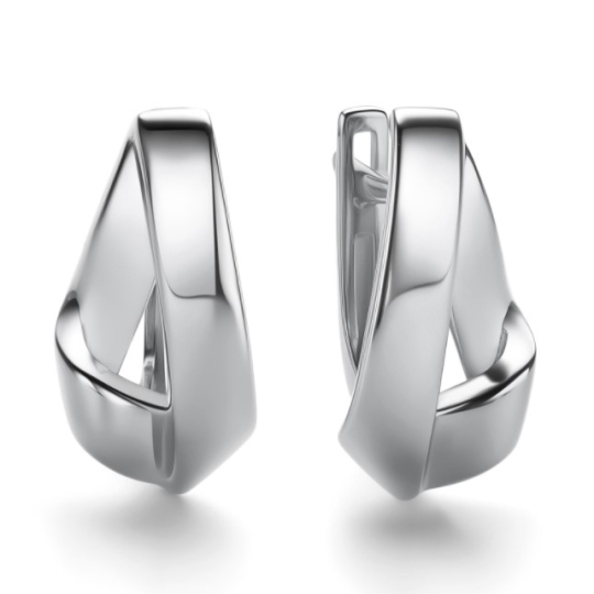 Серьги из серебра с фианитами