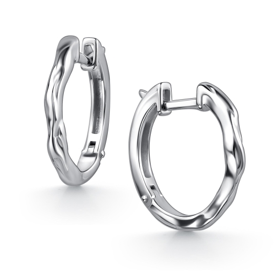 Серьги из серебра с фианитами