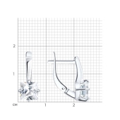 Серьги из серебра с фианитами