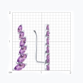 Серьги-эльфы из серебра с аметистами