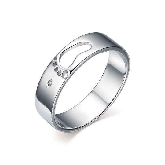 Набор из двух колец из серебра с фианитами