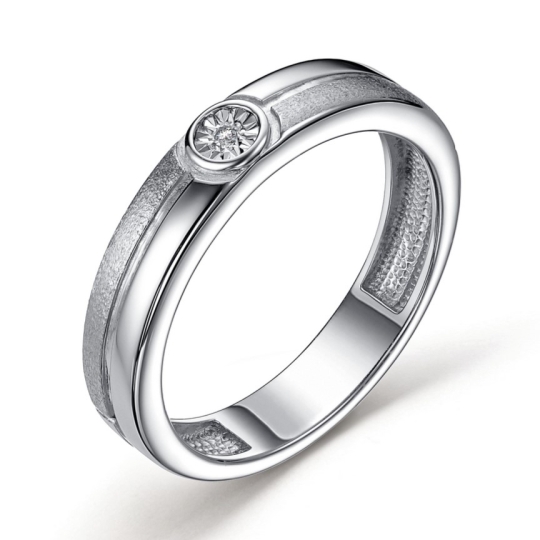 Кольцо-печатка из серебра с фианитом