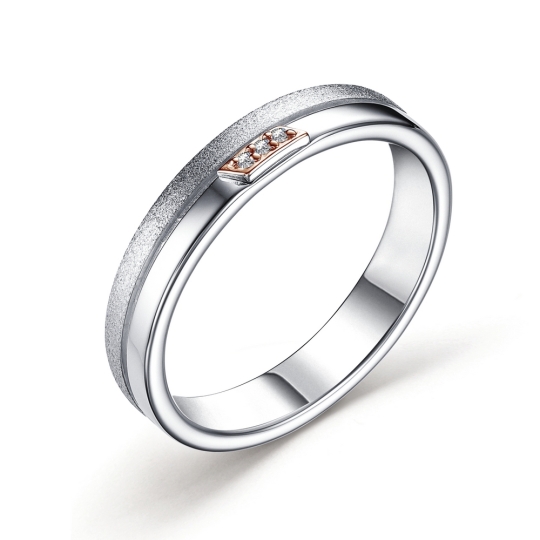 Кольцо из серебра с позолотой и фианитом