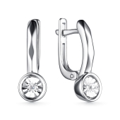 Серьги из серебра с бриллиантами