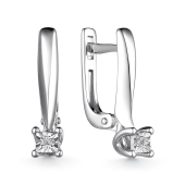 Серьги из серебра с бриллиантами