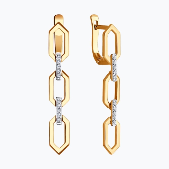 Браслет из золота с фианитами