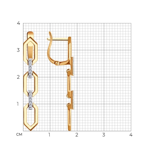 Браслет из золота с фианитами