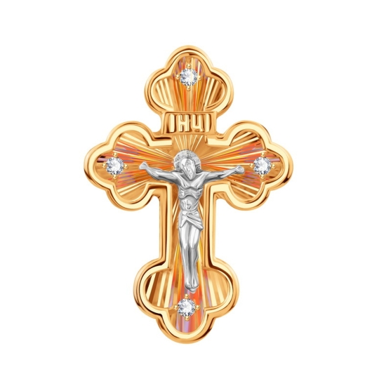 Подвеска-крест из золота 