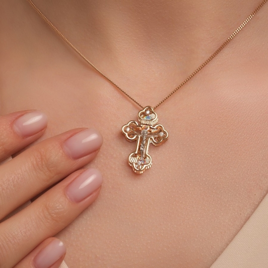 Подвеска-крест из золота 