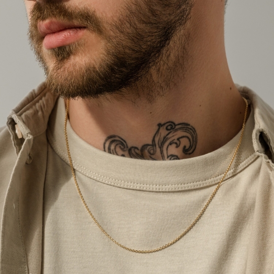 Цепь из лимонного золота плетения "Якорная"