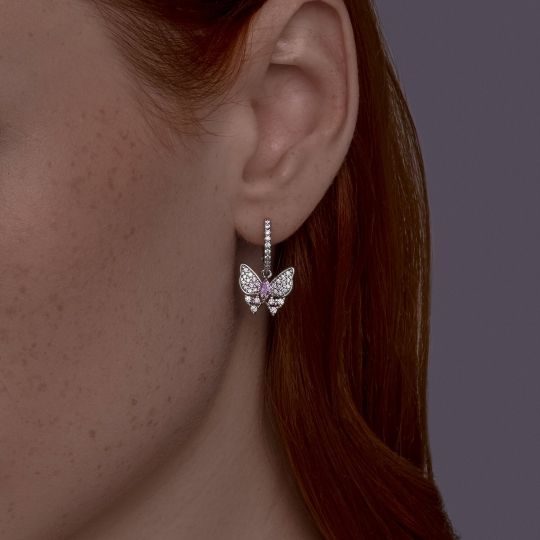 Серьга-кафф из серебра