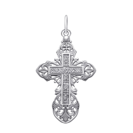 Подвеска-крест из серебра