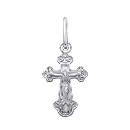 Подвеска-крест из серебра