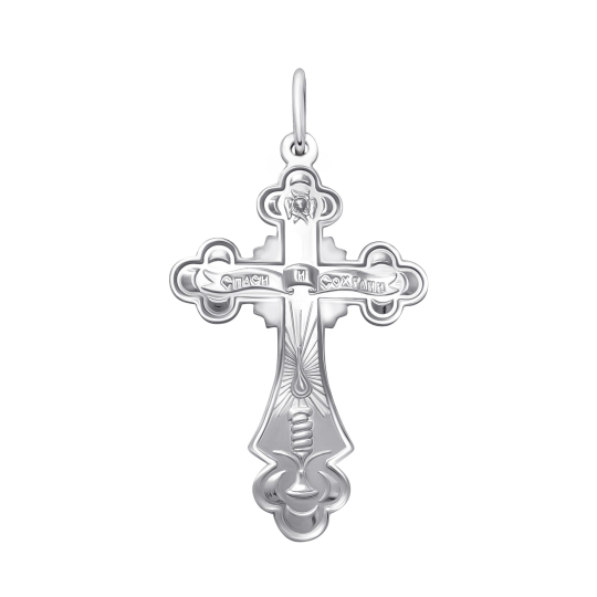 Подвеска-крест из серебра