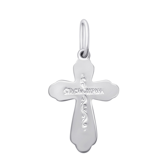 Подвеска-крест из серебра