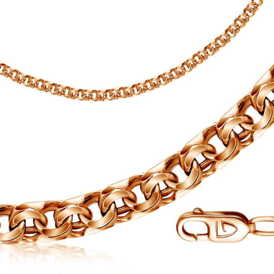 Цепь из золота плетения "Бисмарк" 