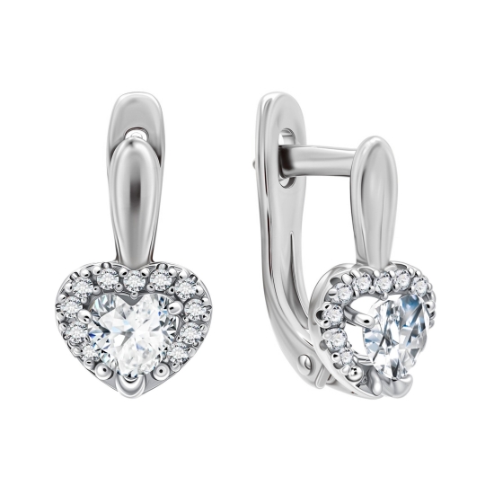 Подвеска из серебра с фианитами