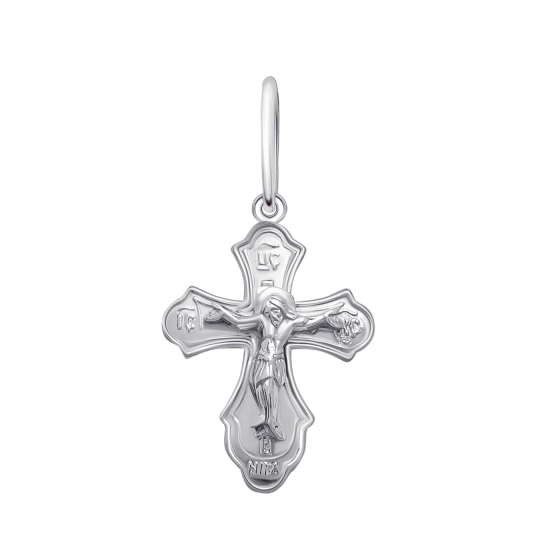 Подвеска-крест из серебра с чернением