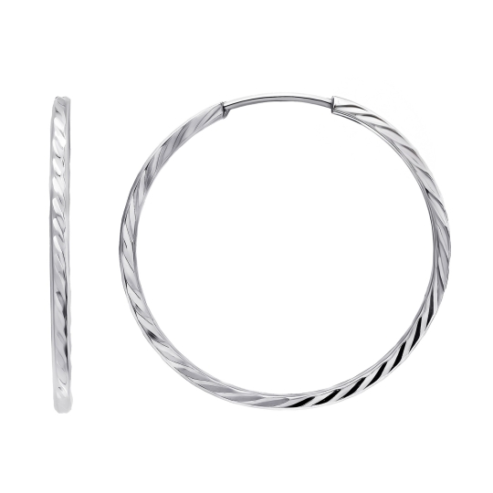 Серьги из серебра с ювелирными кристаллами и фианитами