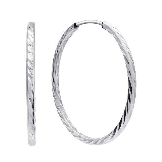 Серьги из серебра с ювелирными кристаллами и фианитами