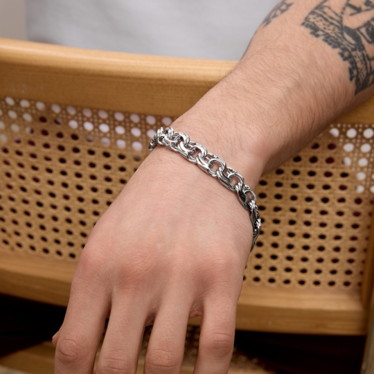 Браслет из серебра с фианитами