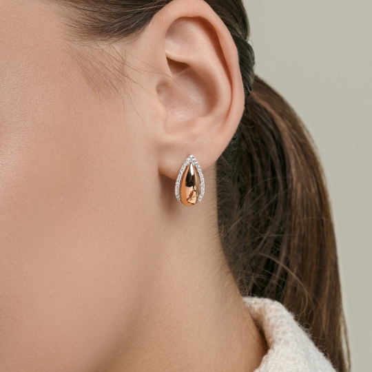 Серьги из золота с бриллиантами и сапфирами