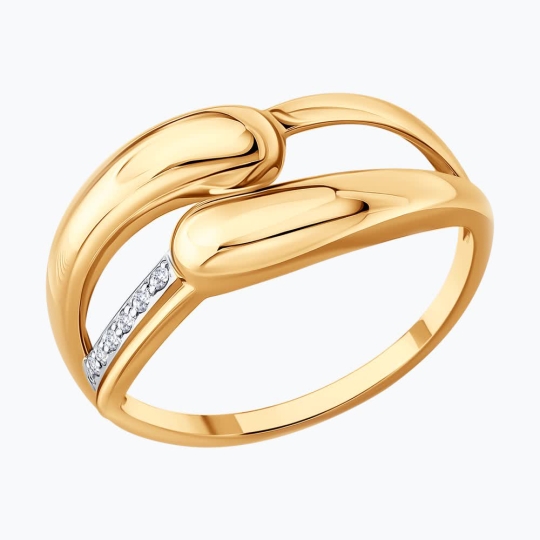 Кольцо из золота с хризолитом