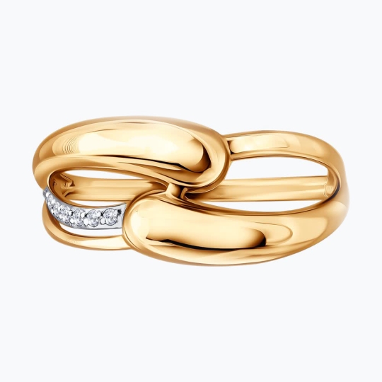 Кольцо из золота с хризолитом