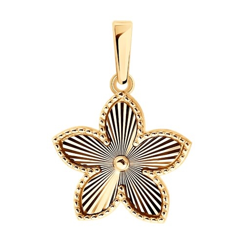 Подвеска из золота с зелёными фианитами и минеральным стеклом