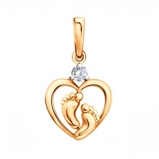 Подвеска из золота "Знак зодиака Дева"