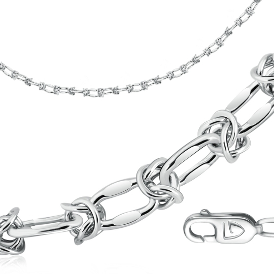 Цепь из белого золота плетения "Муза"