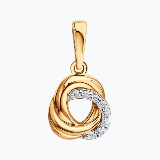 Подвеска из белого золота с бриллиантами