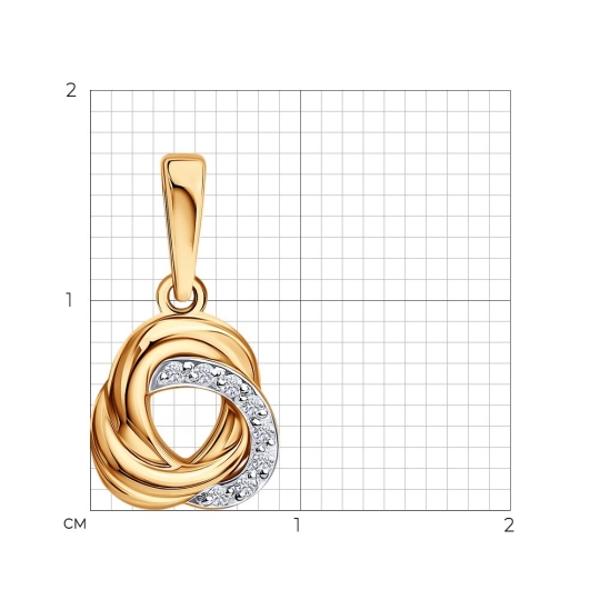 Серьги из золота с фианитами