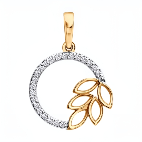 Серьги из золота с фианитами