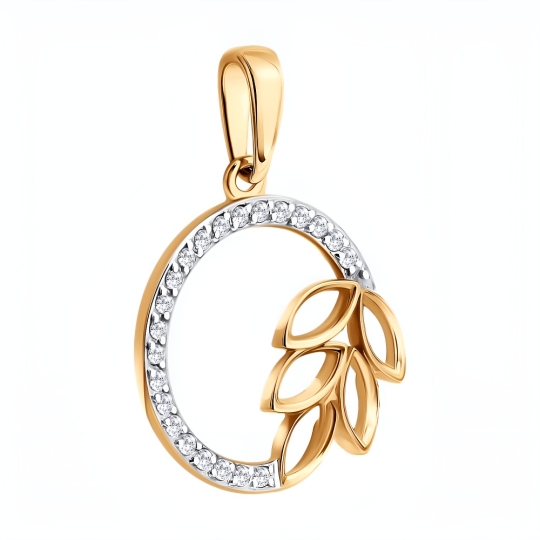 Серьги из золота с фианитами