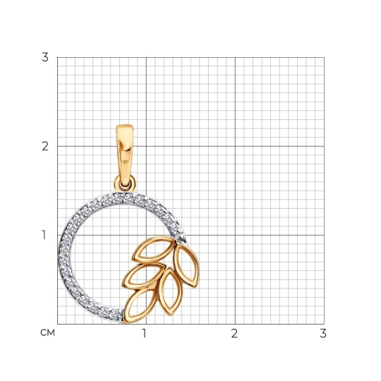 Серьги из золота с фианитами