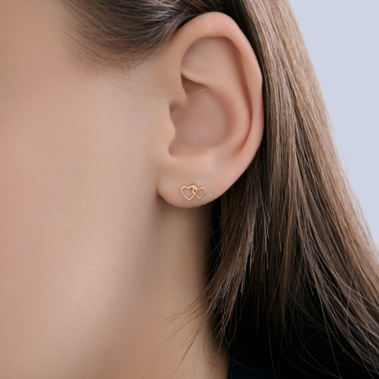 Серьги из золота с фианитами