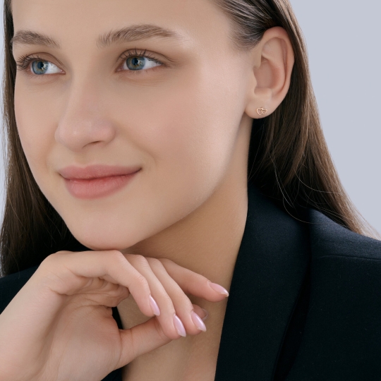 Серьги из золота с фианитами