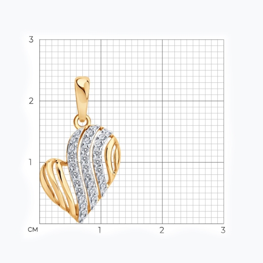 Подвеска из золота с гранатом