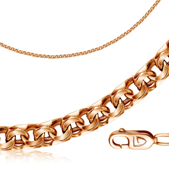 Браслет из золота плетения "Тройной ромб"