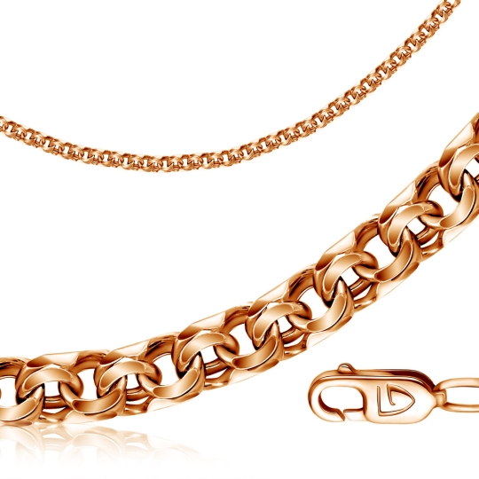 Цепь из золота плетения "Бисмарк" 