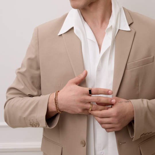 Браслет из лимонного золота с фианитами