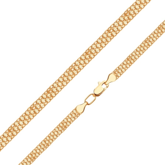 Цепь из лимонного золота плетения "Шарик-бочка"