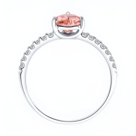 Серьги из серебра с ювелирными кристаллами и фианитами