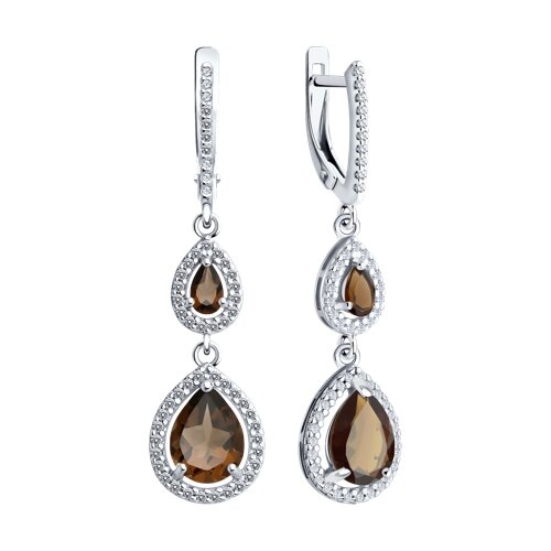 Серьги из серебра с эмалью