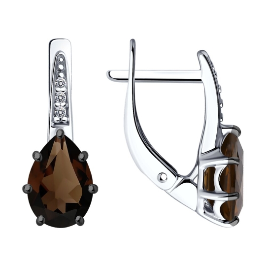 Серьга-кафф из серебра