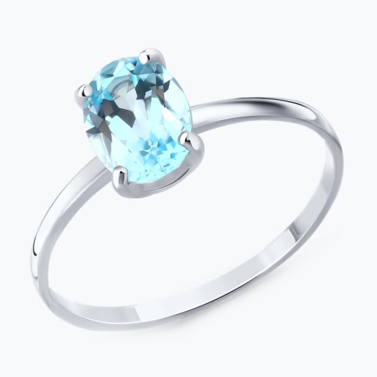 Подвеска из серебра с топазом