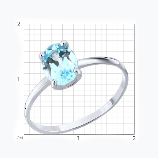 Кольцо из серебра с топазом