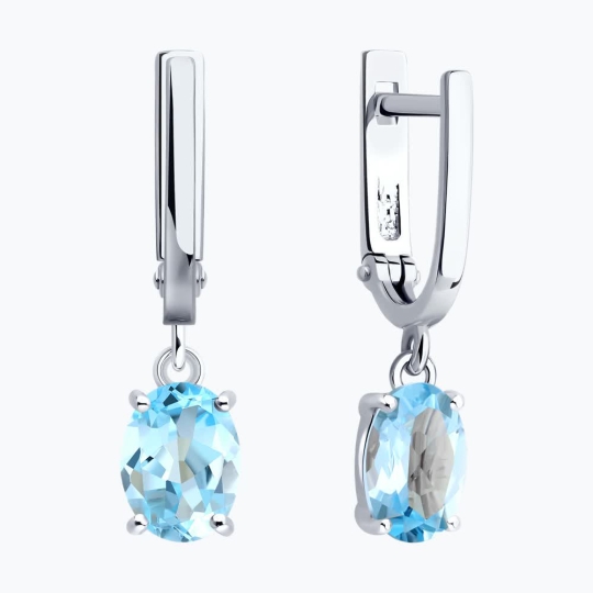 Подвеска из серебра с топазом